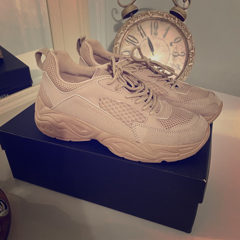 Kendall + Kylie nude sneakers.